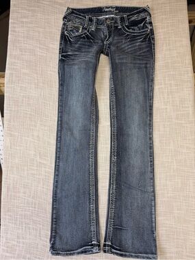 Amethyst Y2K Low Rise Flare Jeans Size 3 Dark Wash
